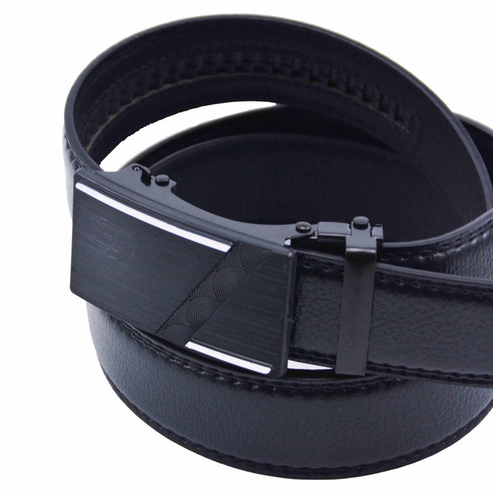 Cinturón Hombre automático Negro Hebilla Linea Lateral