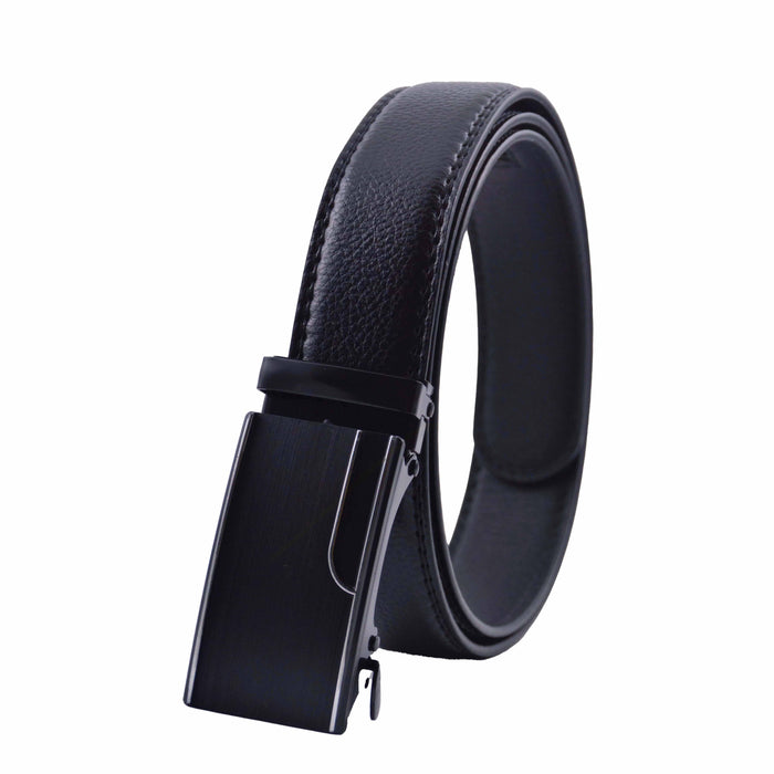 Cinturón Hombre automático Negro Hebilla Diseño Curva Esquina