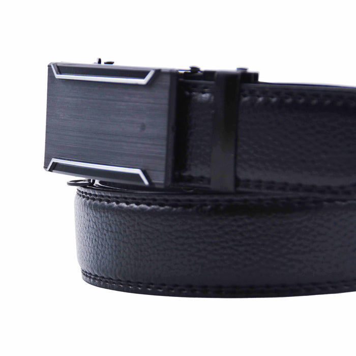 Cinturón Hombre automático Negro Hebilla Doble Linea