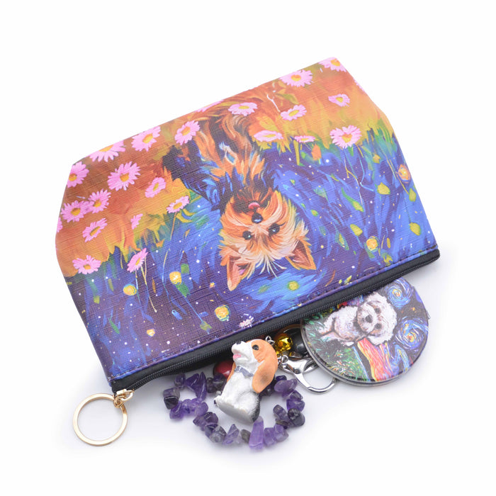 Cosmetiquero Perro Yorkshire Floral Sueño
