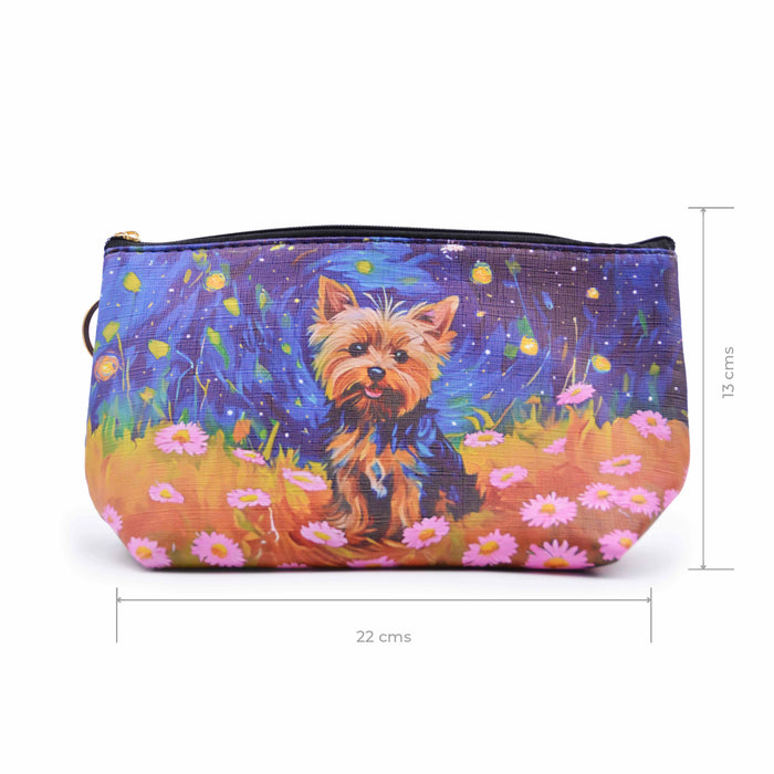 Cosmetiquero Perro Yorkshire Floral Sueño