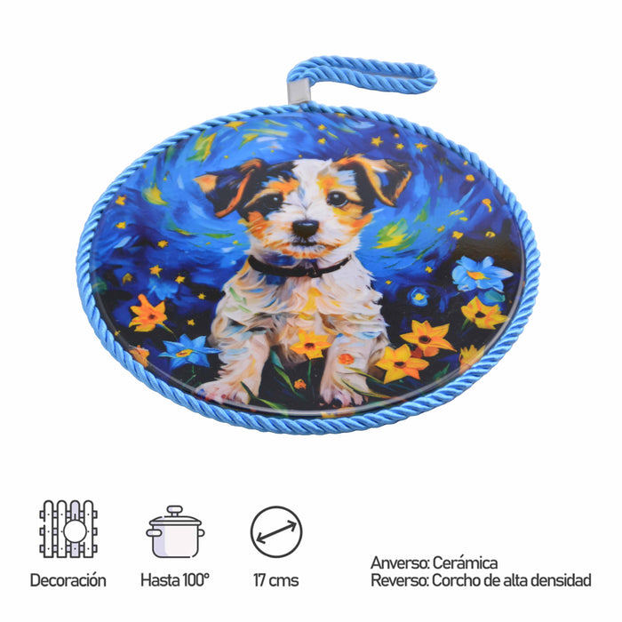Posaollas Perro Fox Terrier Sueño Floral