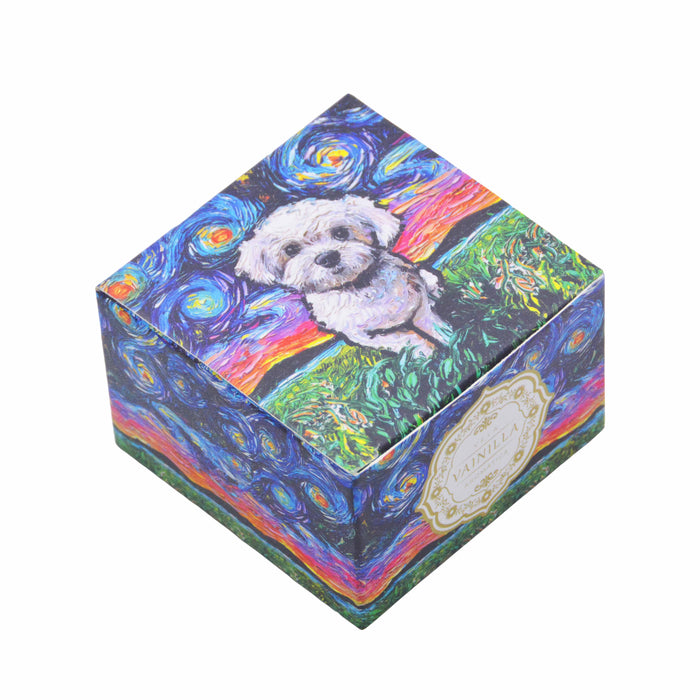 Vela Aromática Vainilla Perro Maltés Pintura