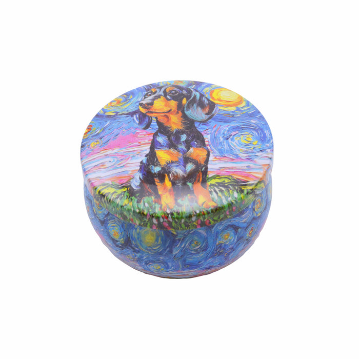 Vela Aromática Frutilla Perro Salchicha Negro Pintura