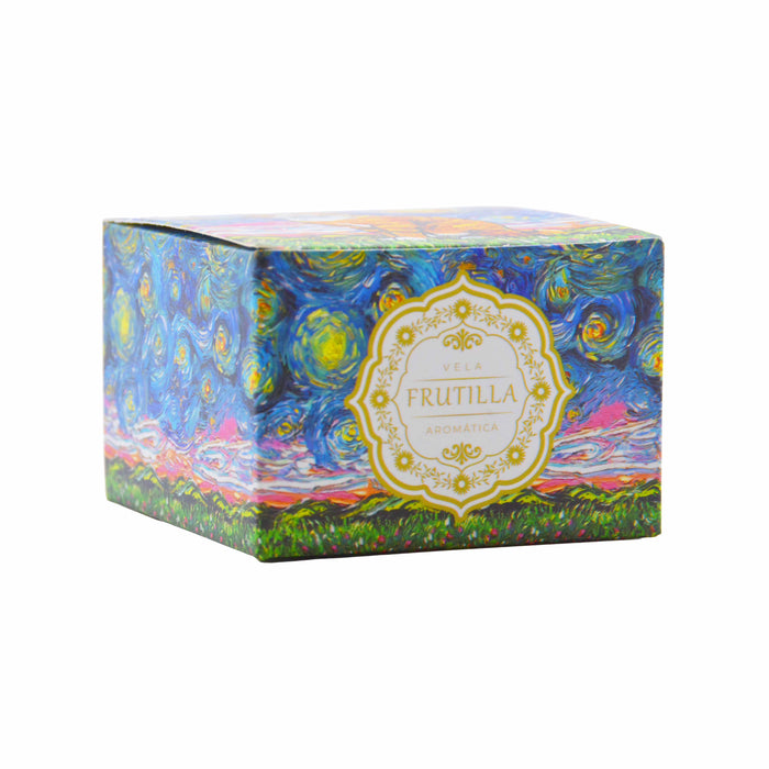 Vela Aromática Frutilla Gato Amarillo Pintura