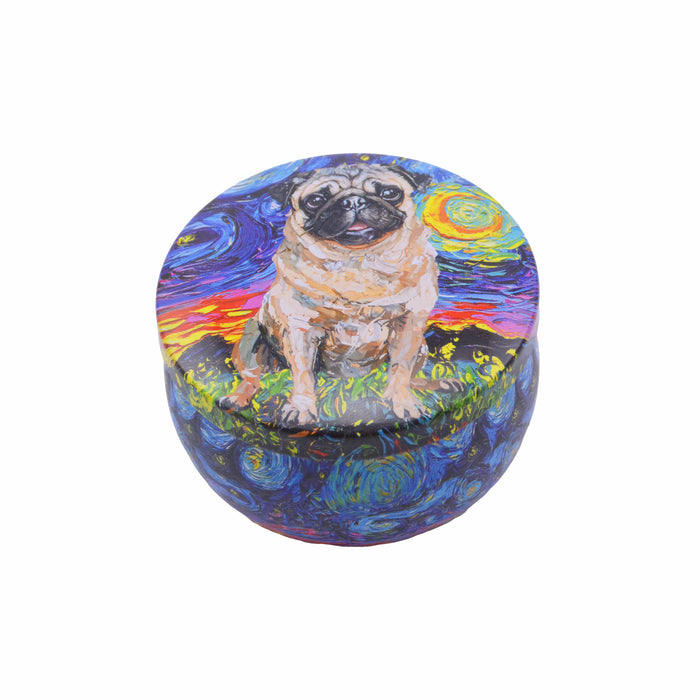 Vela Aromática Rosa Perro Pug Pintura