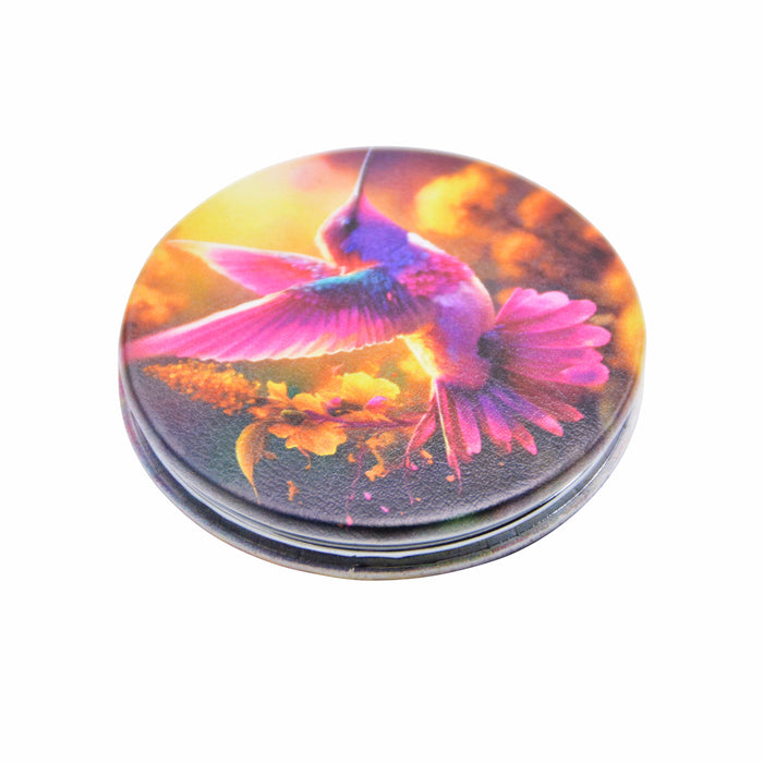 Espejo de Cartera Colibrí Rosado