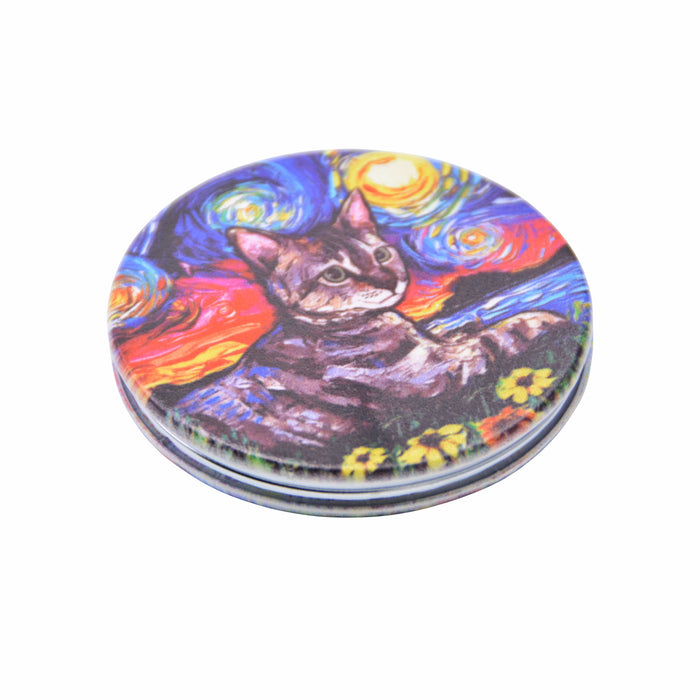Espejo de Cartera Gato Acostado