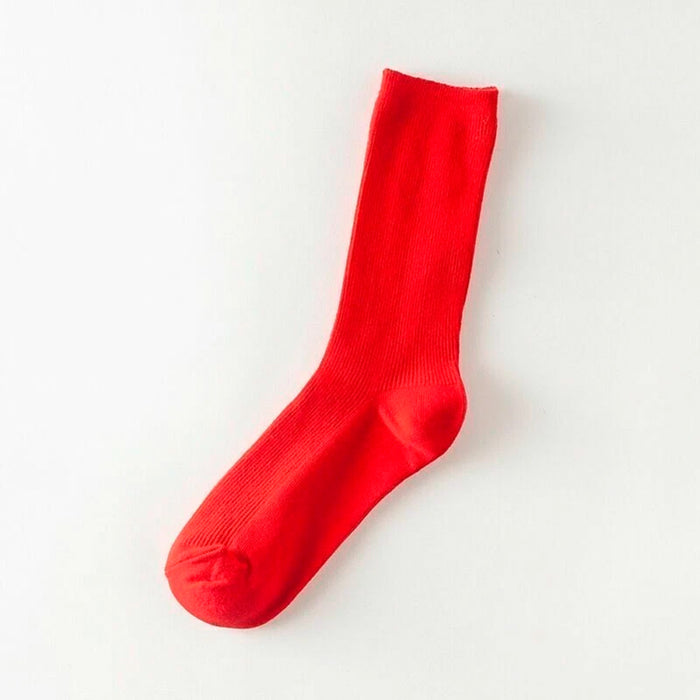 Calcetines Liso Color Rojo