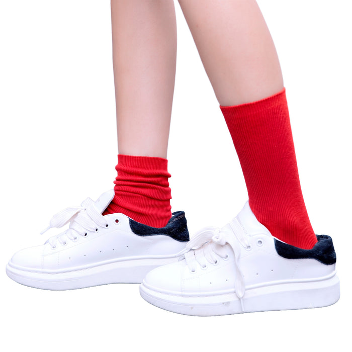 Calcetines Liso Color Rojo