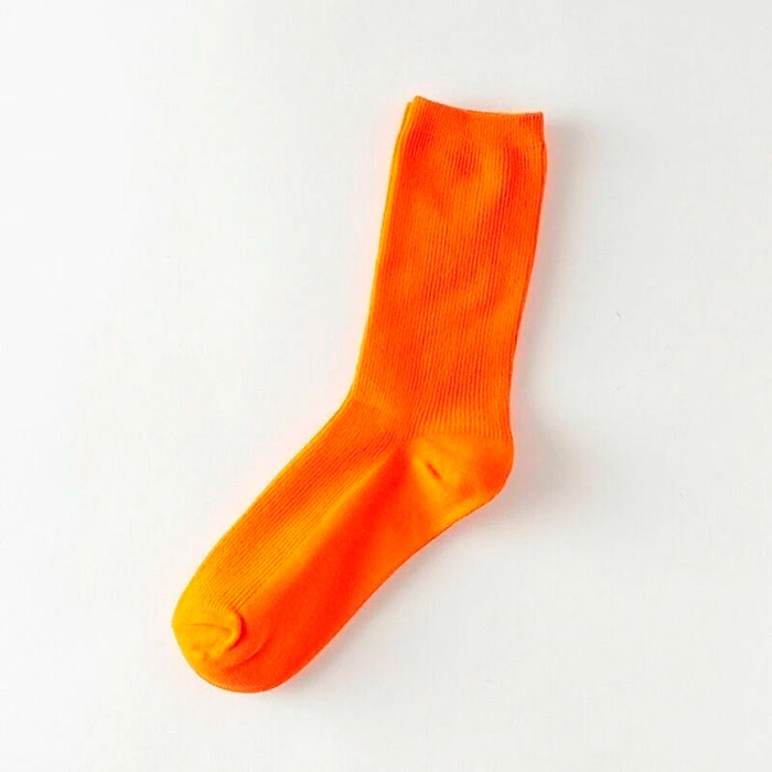 Calcetines Liso Color Naranja