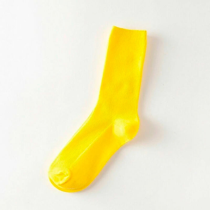 Calcetines Liso Color Amarillo