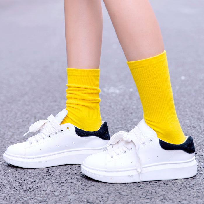 Calcetines Liso Color Amarillo