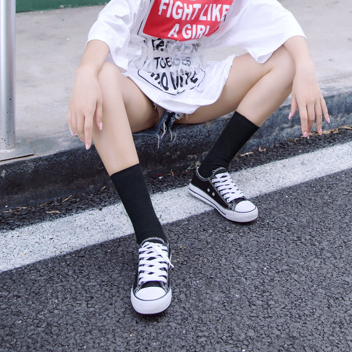 Calcetines Liso Color Negro