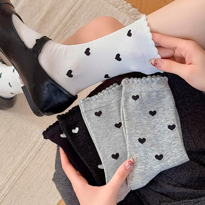 Calcetines Mini Corazones Blancos