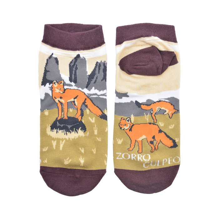 Calcetín Corto de Algodón Chile Zorro Culpeo
