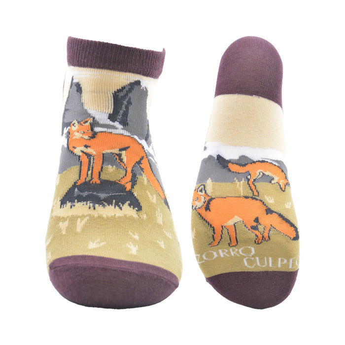 Calcetín Corto de Algodón Chile Zorro Culpeo