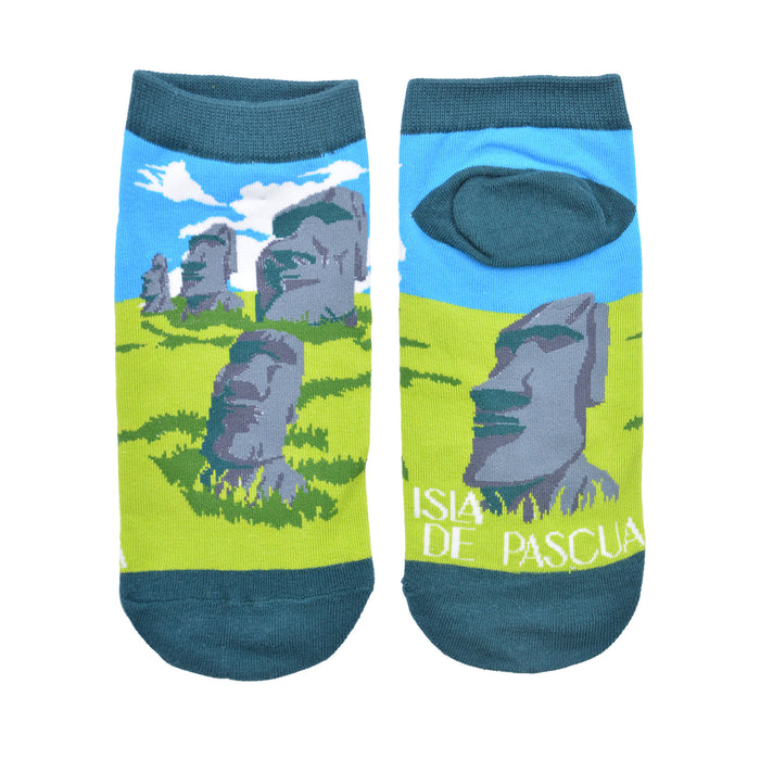 Calcetín Corto de Algodón Chile Moai