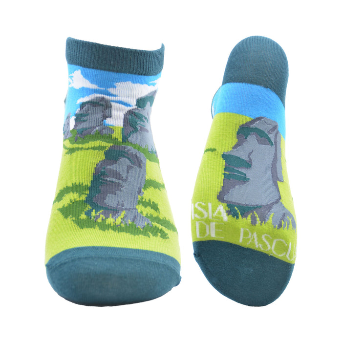 Calcetín Corto de Algodón Chile Moai