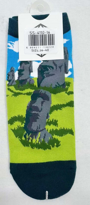 Calcetín Corto de Algodón Chile Moai