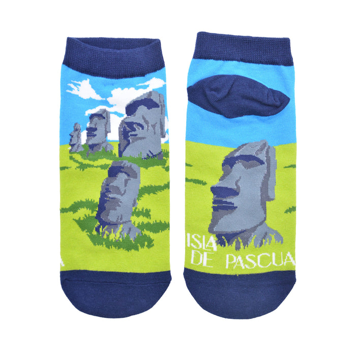 Calcetín Corto de Algodón Chile Moai 41-45