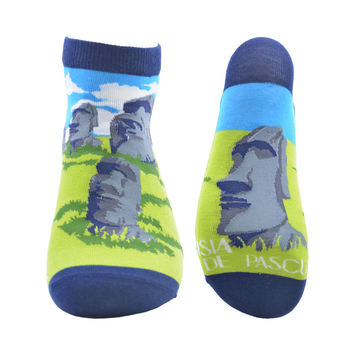 Calcetín Corto de Algodón Chile Moai 41-45