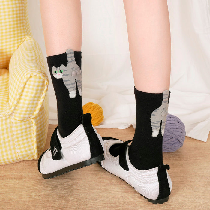 Calcetines Gato Romano con Cola y Bolitas