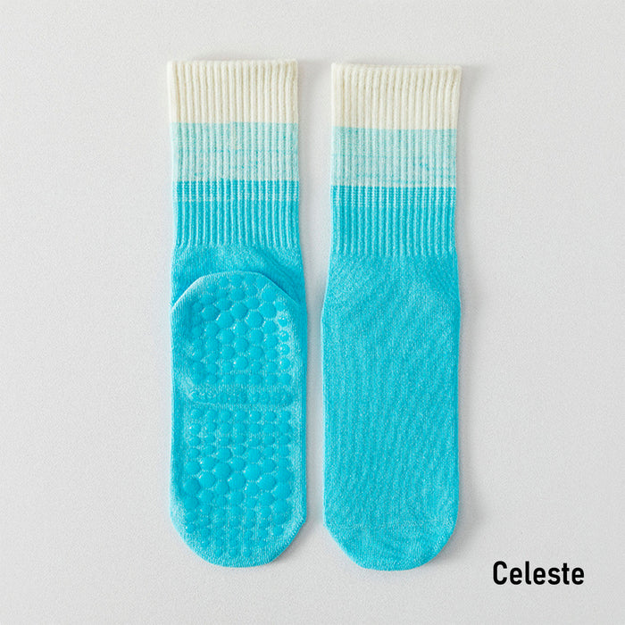 Calcetín Deportivo Yoga Antideslizante Ajustable Degradé Azul