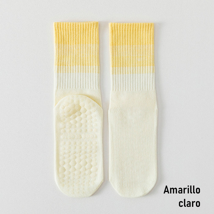 Calcetín Deportivo Yoga Antideslizante Ajustable Degradé Amarillo