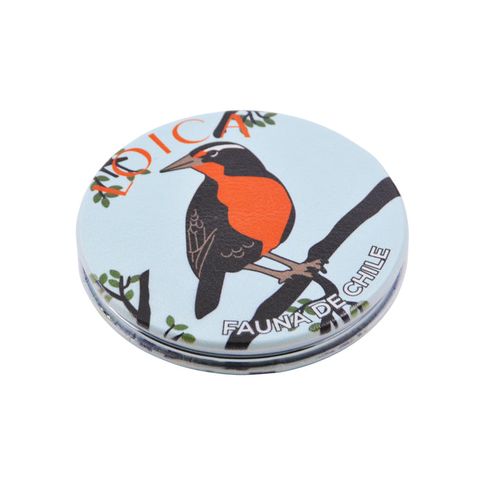 Espejo de Cartera Fauna de Chile Loica