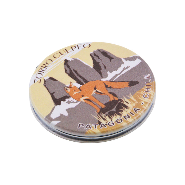 Espejo de Cartera Zorro Culpeo Fauna de Chile