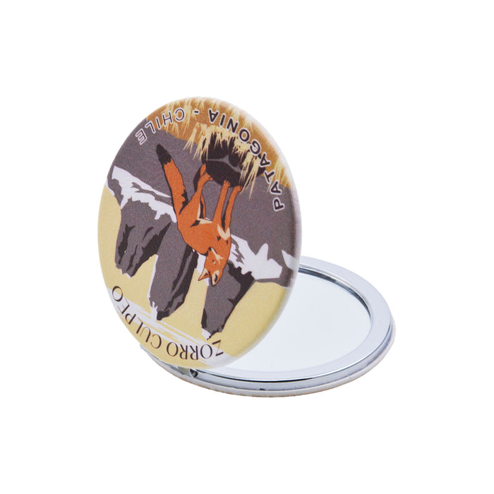 Espejo de Cartera Zorro Culpeo Fauna de Chile