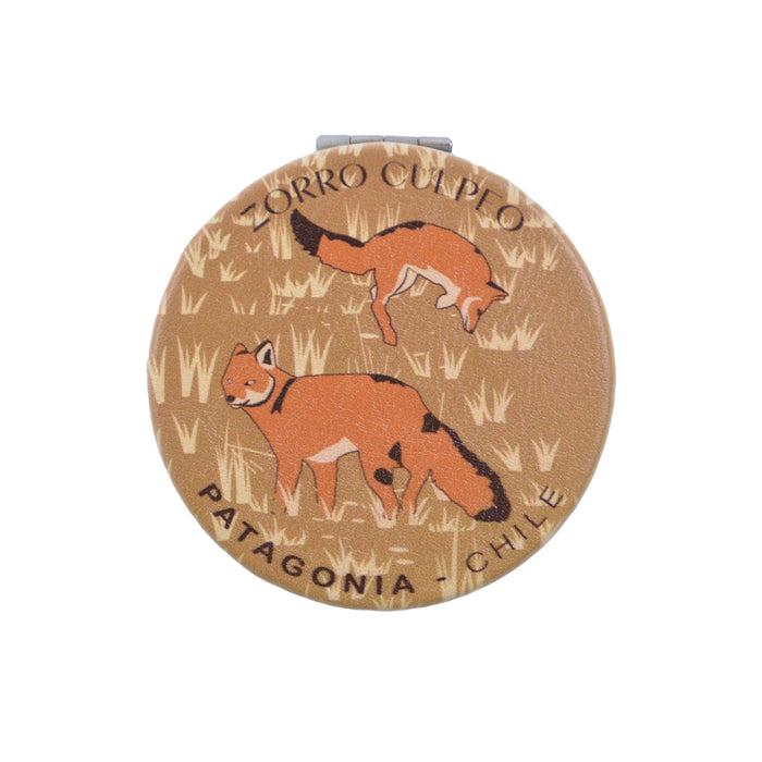 Espejo de Cartera Zorro Culpeo Fauna de Chile
