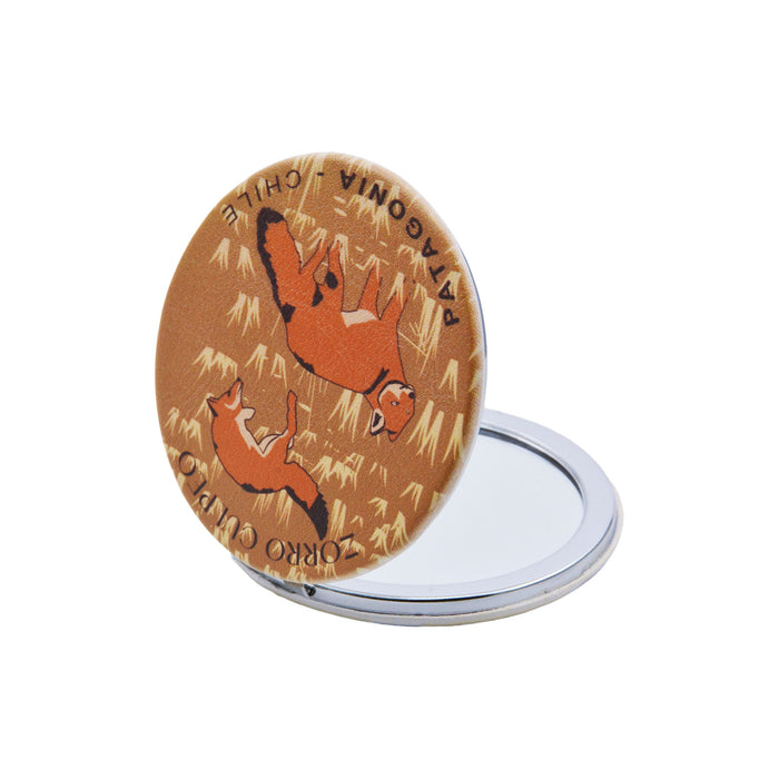 Espejo de Cartera Zorro Culpeo Fauna de Chile