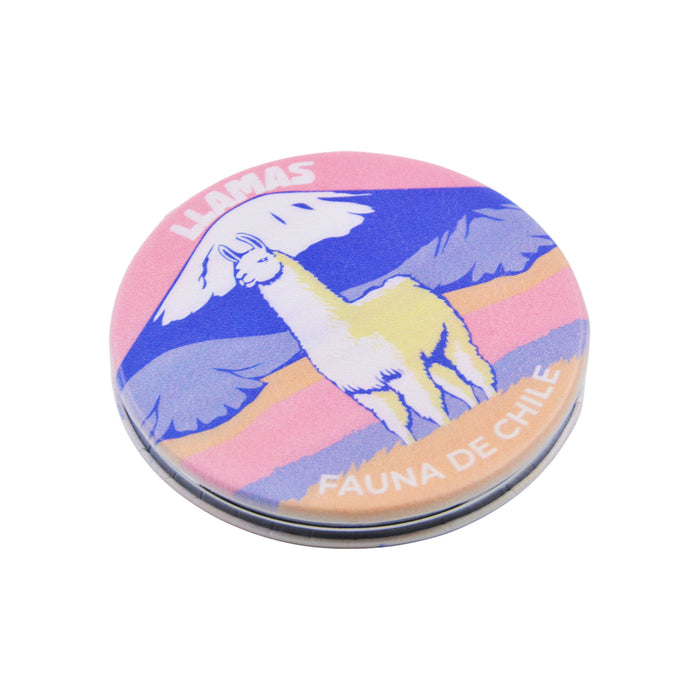 Espejo de Cartera Llamas Patagonia Chile