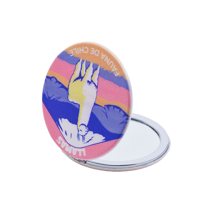 Espejo de Cartera Llamas Patagonia Chile