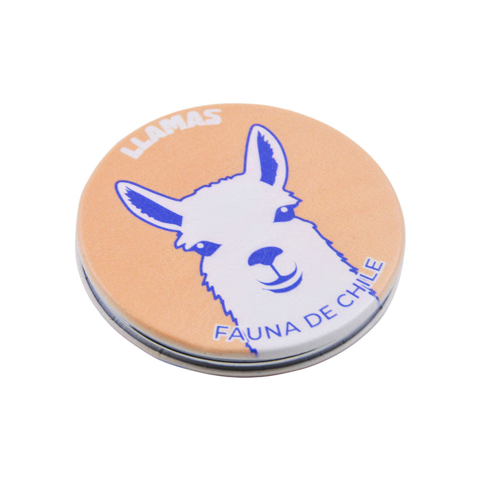 Espejo de Cartera Llamas Patagonia Chile