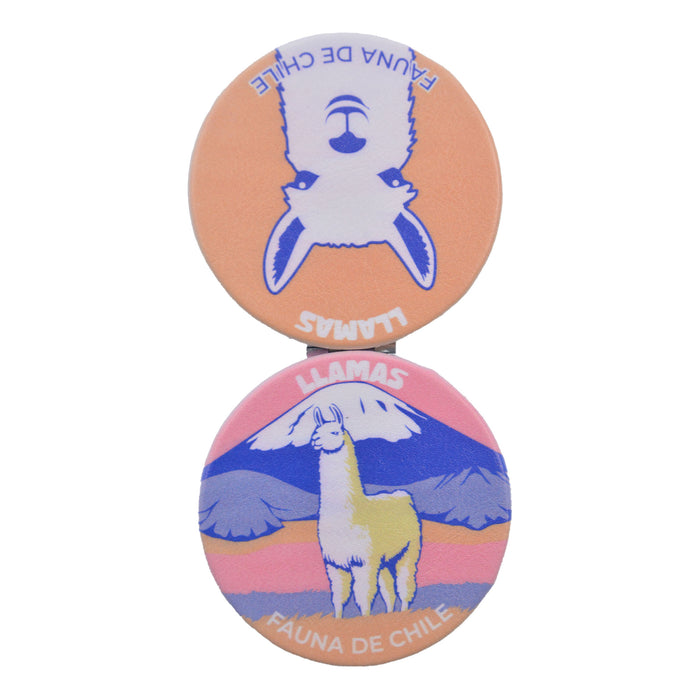 Espejo de Cartera Llamas Patagonia Chile