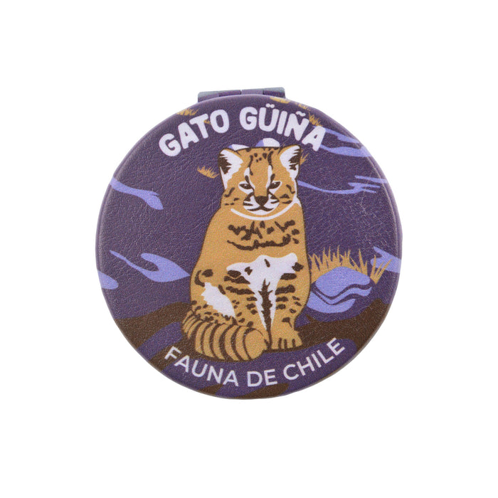 Espejo de Cartera Gato Güiña Patagonia Chile
