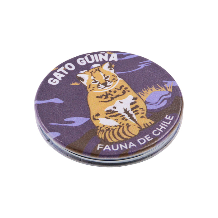 Espejo de Cartera Gato Güiña Patagonia Chile