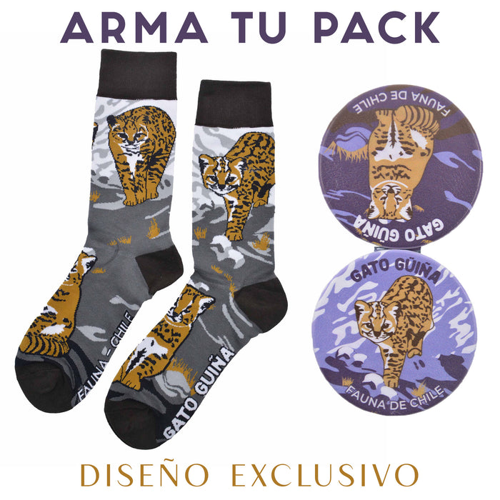 Espejo de Cartera Gato Güiña Patagonia Chile