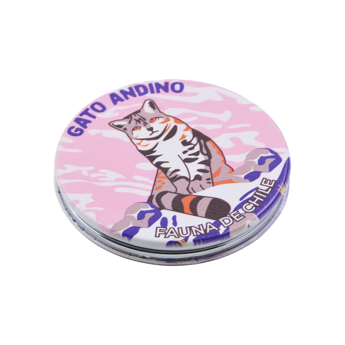 Espejo de Cartera Gato Andino Patagonia Chile