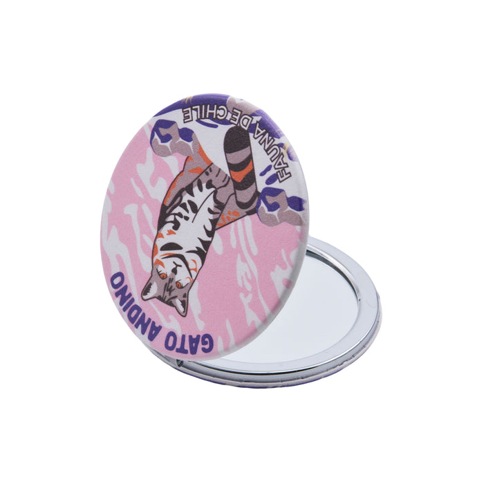 Espejo de Cartera Gato Andino Patagonia Chile