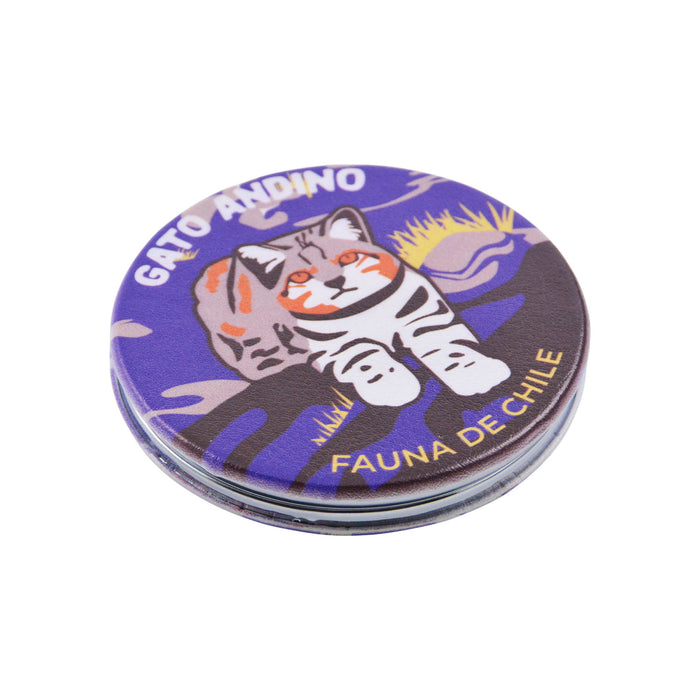 Espejo de Cartera Gato Andino Patagonia Chile