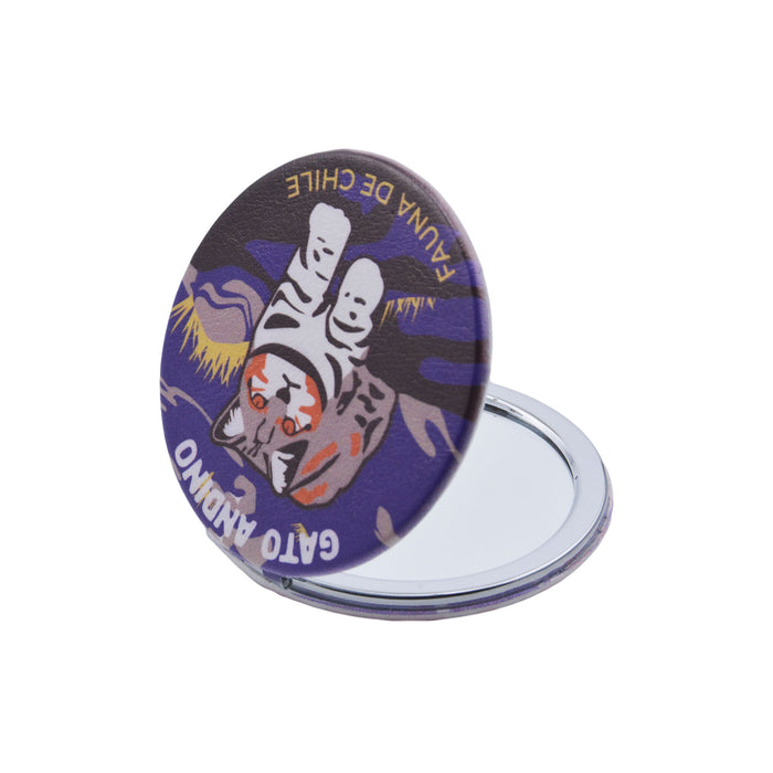 Espejo de Cartera Gato Andino Patagonia Chile