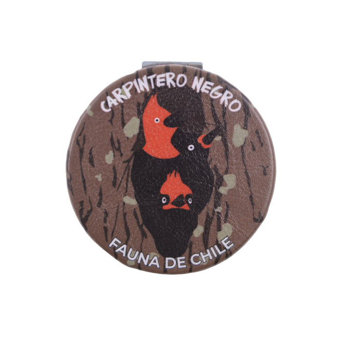 Espejo de Cartera Fauna de Chile Carpintero Negro