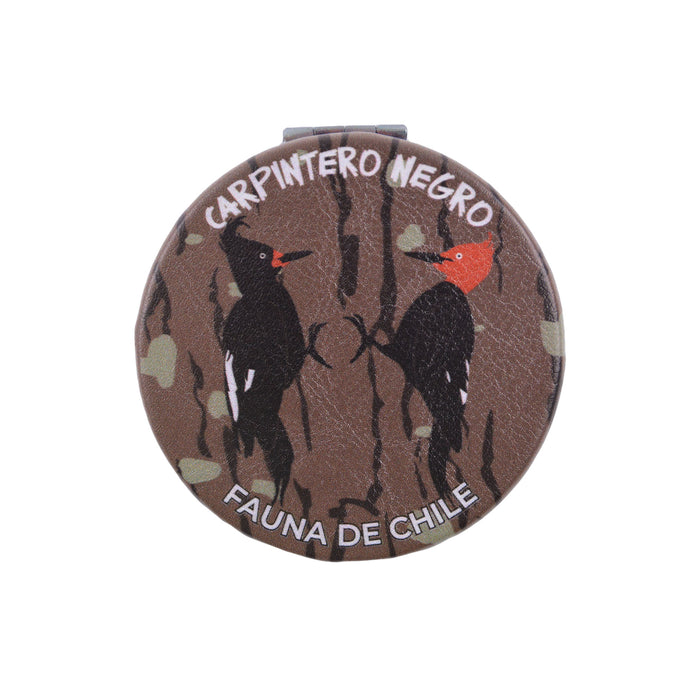 Espejo de Cartera Fauna de Chile Carpintero Negro