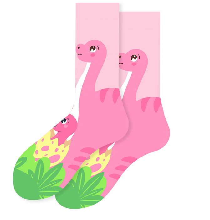 Calcetines Dinosaurios Rosados