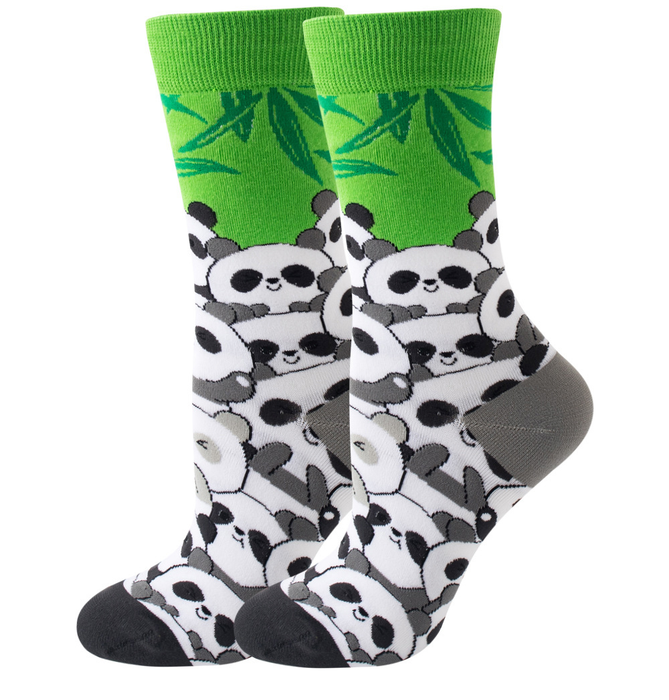 Calcetines Osito Panda Comiendo Bambú