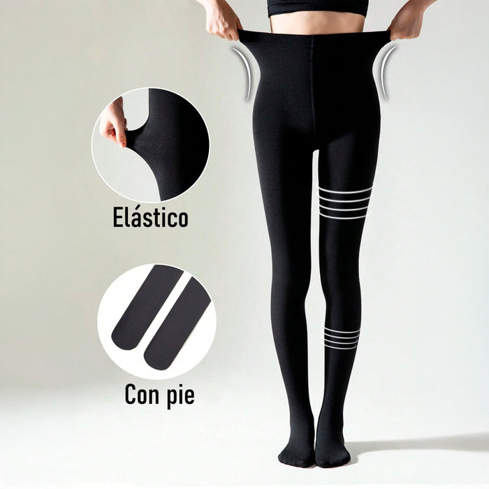 Panty Polar Negra con Pie
